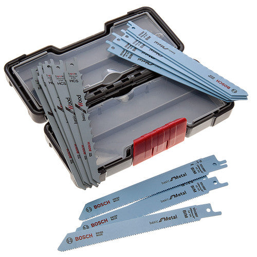 Bosch 2607010901 Reciprocating Saw Blade Set for Wood & Metal (15 Piece)