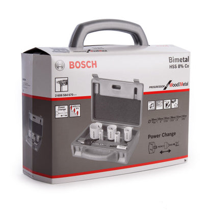 Bosch 2608584670 HSS Bi-Metal Progressor Hole Saw Set (9 Piece)