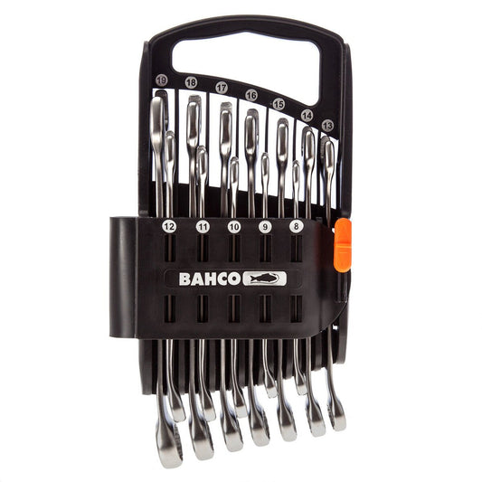 Bahco 111M/SH12 Flat Combination Wrench Set 8 – 19mm (12 Piece)