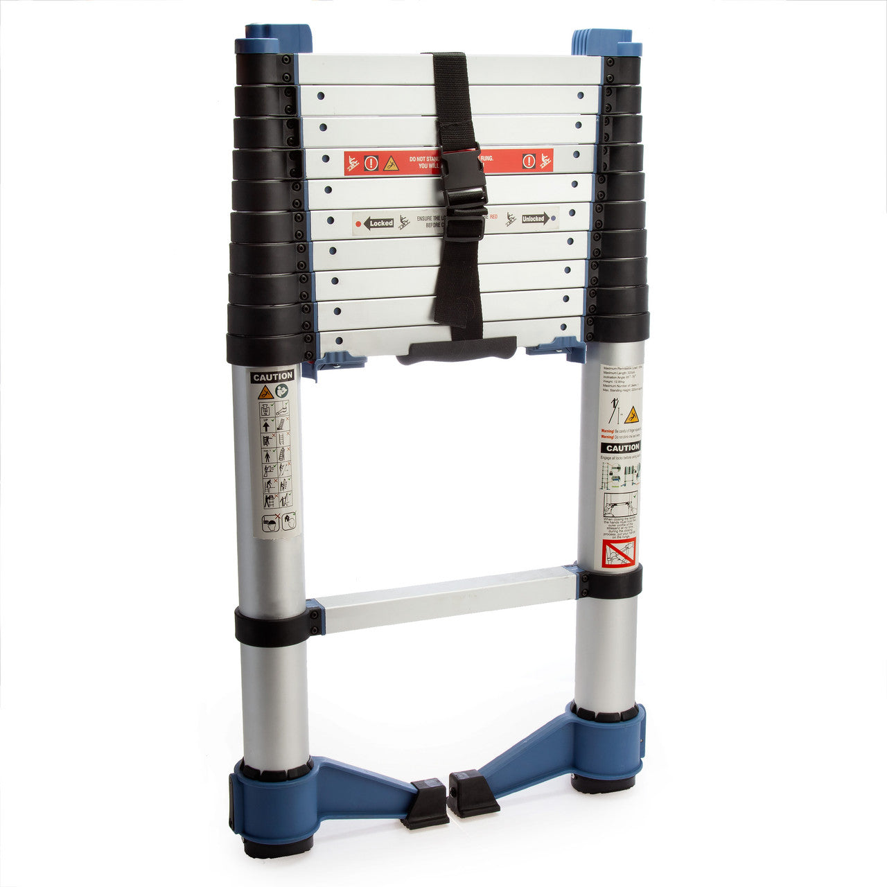 BuildCraft SR10102 TaskLadder Soft Close Telescopic Ladder with Folding Feet 3.2m