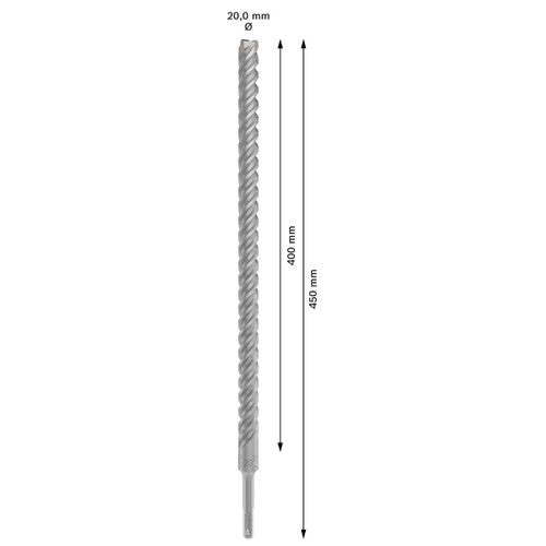Bosch 2608836641 PRO SDS plus-5X Hammer Drill Bit 20 × 400mm