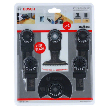Bosch 2608664677 Starlock Multi-Tool Blade Set for Wood & Metal (6 Piece)