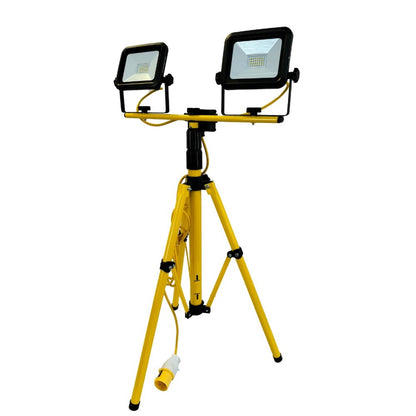 Connexion 10914 LED Telescopic Dual-Head Tripod Uplight IP44 3600 Lumens (110V)