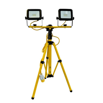 Connexion 10914 LED Telescopic Dual-Head Tripod Uplight IP44 3600 Lumens (110V)